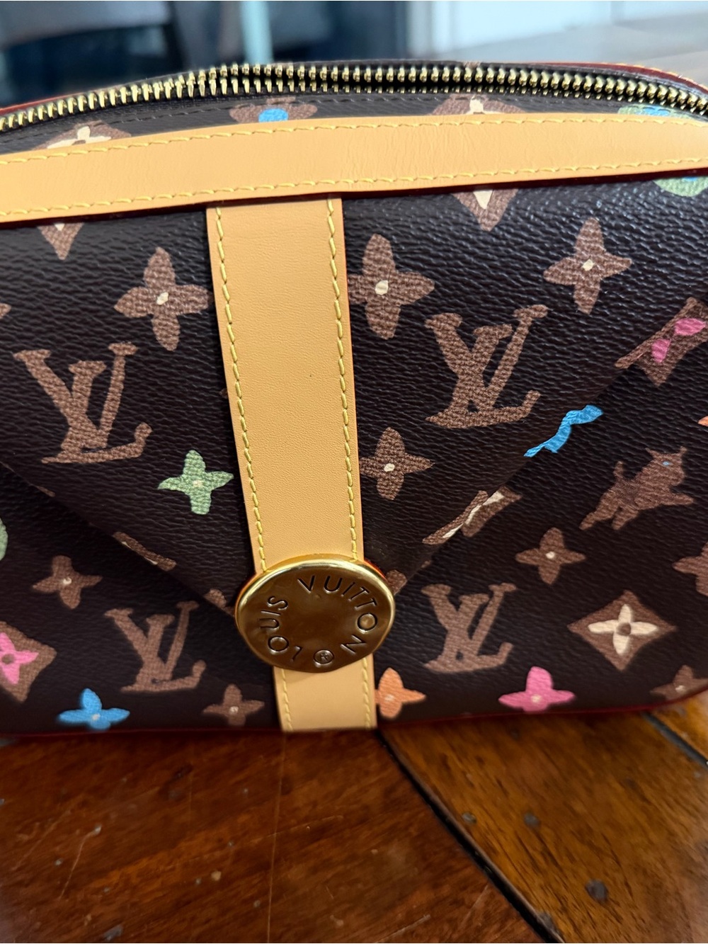 Louis Vuitton x Tyler the creator Multicolor Monogram Brown Canvas envelope bag